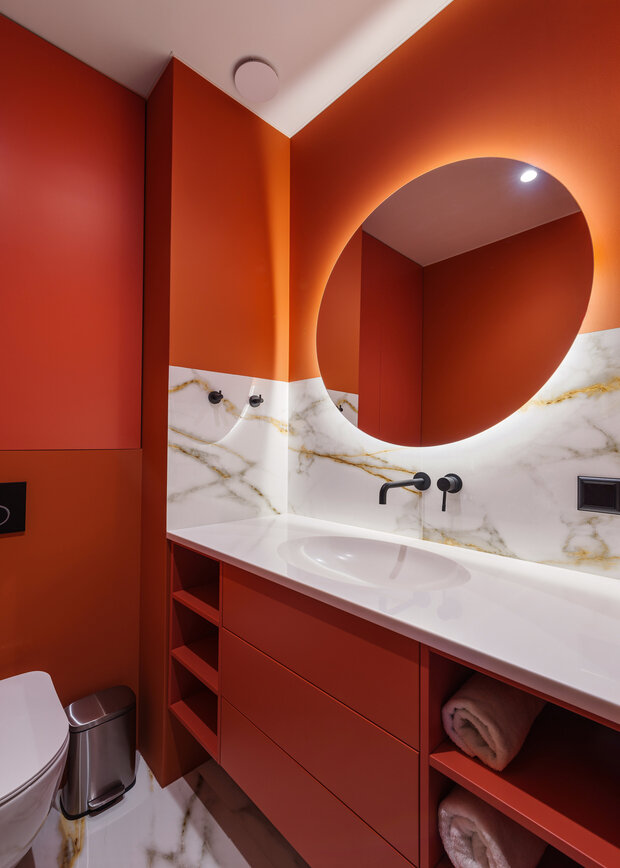 Фотография: Ванная в стиле Современный, Эклектика, Квартира, Проект дня, Воронеж, 3 комнаты, Более 90 метров, Олеся Логунова, Полина Пешкова, Collage.Studio – фото на INMYROOM