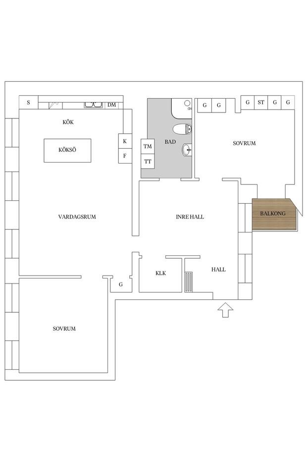 Фото из портфолио Lilla Drottninggatan 4A – фотографии дизайна интерьеров на INMYROOM