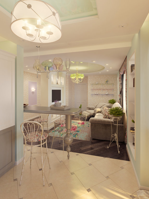 Фотография: Гостиная в стиле Прованс и Кантри – фото на INMYROOM