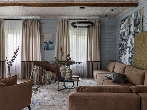 Фотография: Гостиная в стиле Современный, Дом, Проект дня, Дом и дача, 4 и больше, Более 90 метров, Уфа, Лариса Байракова – фото на INMYROOM