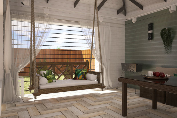 Фото из портфолио Веранда частного дома – фотографии дизайна интерьеров на INMYROOM