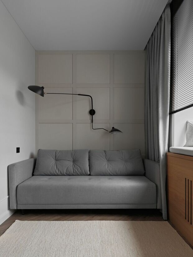 Фотография: Кабинет в стиле Современный, Квартира, Проект дня, Новосибирск, Сталинка, 3 комнаты, 60-90 метров, ремонт сталинки, дизайн кухни в сталинке, современный/скандинавский, фото интерьера, дизайн интерьера фото, фото кухни, Анастасия Рыбина, Елена Дьяконова – фото на INMYROOM