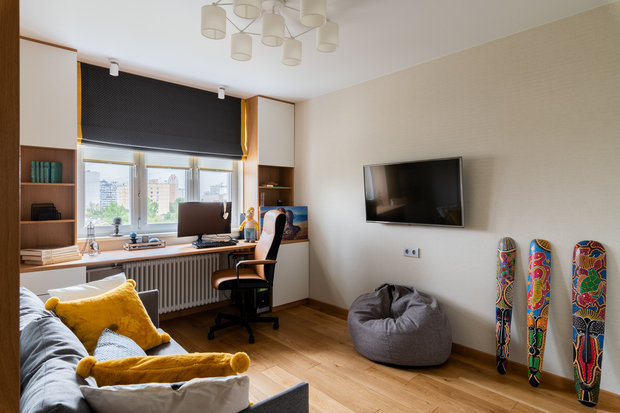 Фотография: Детская в стиле Современный, Эклектика, Квартира, Проект недели, Москва, П-44, 3 комнаты, 60-90 метров, Алина Калинкина – фото на INMYROOM