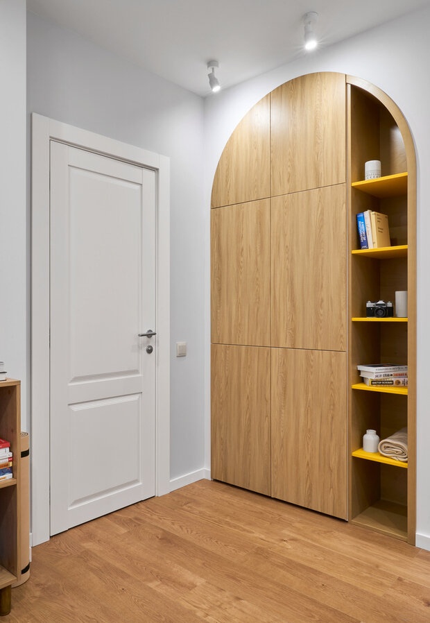 Фотография: Кабинет в стиле Современный, Квартира, Проект дня, Пенза, 2 комнаты, 60-90 метров, современный с элементами минимализма и скандинавского стиля, Евгения Григорькина – фото на INMYROOM