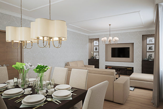 Фото из портфолио Гостиная в Зарице – фотографии дизайна интерьеров на INMYROOM