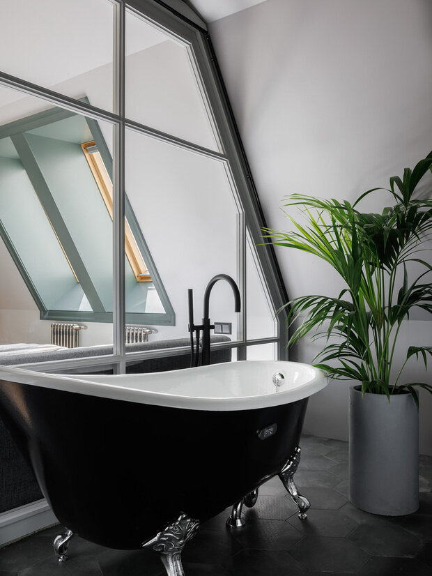 Фотография: Ванная в стиле Скандинавский, Современный, Эклектика, Квартира, Проект дня, Санкт-Петербург, Кирпичный дом, 3 комнаты, Более 90 метров, Елена Булович – фото на INMYROOM