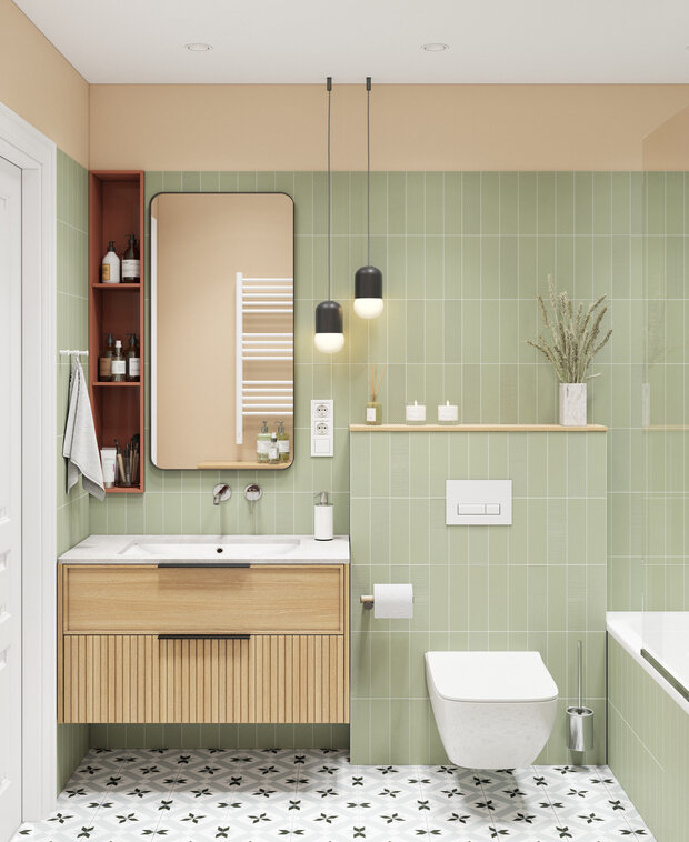 Фото из портфолио Дизайн интерьера четырехкомнатной квартиры в ЖК "I Love" – фотографии дизайна интерьеров на INMYROOM