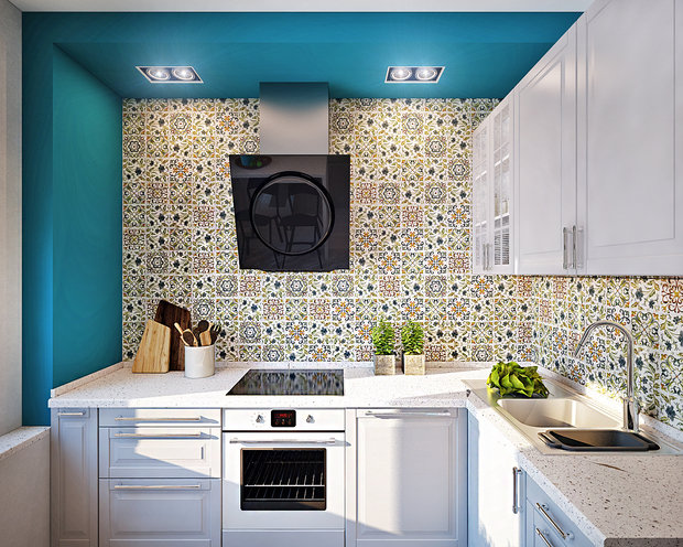 Фото из портфолио Яркая кухня с марокканской плиткой – фотографии дизайна интерьеров на INMYROOM