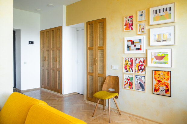 Фотография: Прихожая в стиле Скандинавский, Современный, Эклектика, Квартира, Проект дня, Москва, 2 комнаты, 60-90 метров, Павел Фотеев, Винтажный – фото на INMYROOM