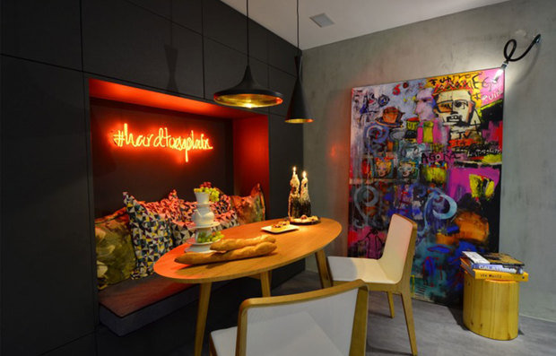 Фотография: Кухня и столовая в стиле Лофт, Интерьер комнат, Проект недели, Граффити – фото на INMYROOM