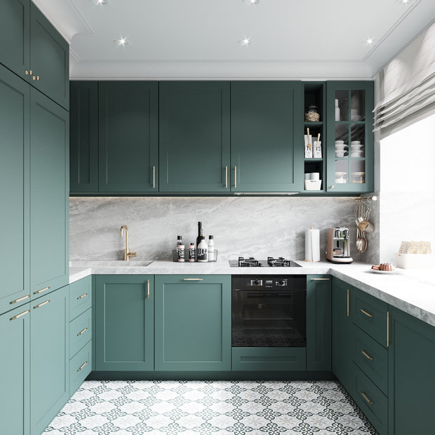 Фотография: Кухня и столовая в стиле Современный, Квартира, Проект недели, Москва, 4 и больше, Более 90 метров, Елена Лебедева – фото на INMYROOM