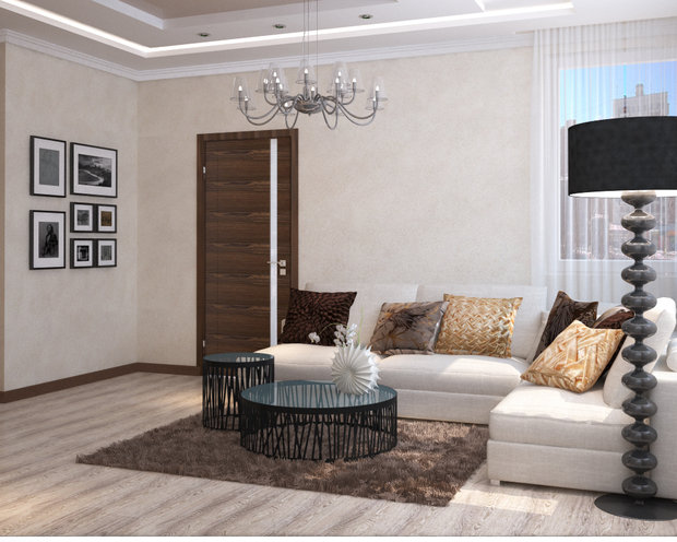 Фото из портфолио Нежный дизайн гостиной и кухни от Design Ideas Crimea – фотографии дизайна интерьеров на INMYROOM