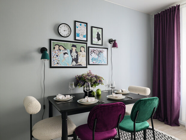 Фотография: Кухня и столовая в стиле Скандинавский, Современный, Малогабаритная квартира, Квартира, Проект дня, Санкт-Петербург, Монолитный дом, 1 комната, до 40 метров, Александра Войнова, современный с элементами эклектики – фото на INMYROOM