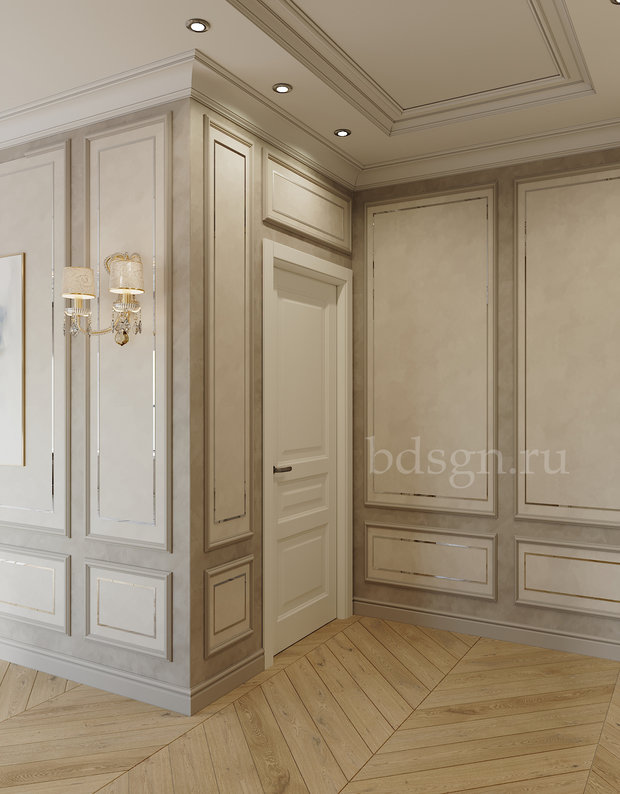 Фото из портфолио Неоклассика с трендовыми вставками в "Воронцовском парке" – фотографии дизайна интерьеров на INMYROOM