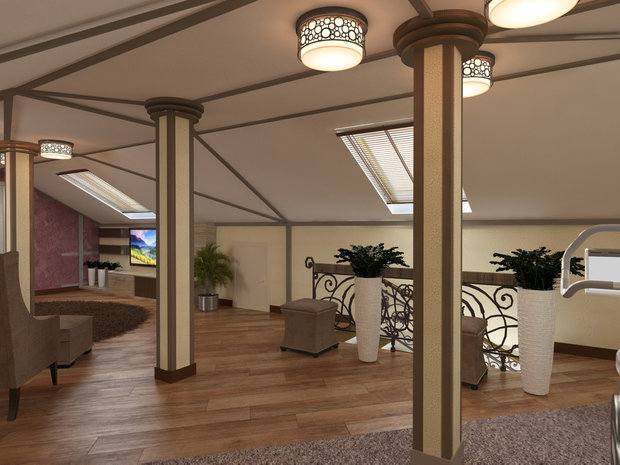 Фото из портфолио Мансарда для всей семьи – фотографии дизайна интерьеров на INMYROOM