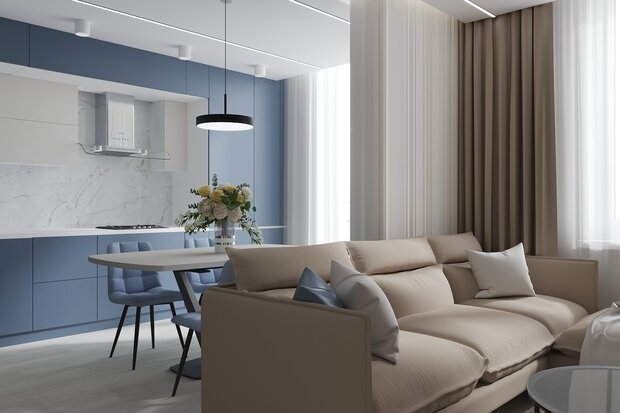 Фото из портфолио Интерьер трёхкомнатной квартиры в ЖК "Арт Квартал" – фотографии дизайна интерьеров на INMYROOM