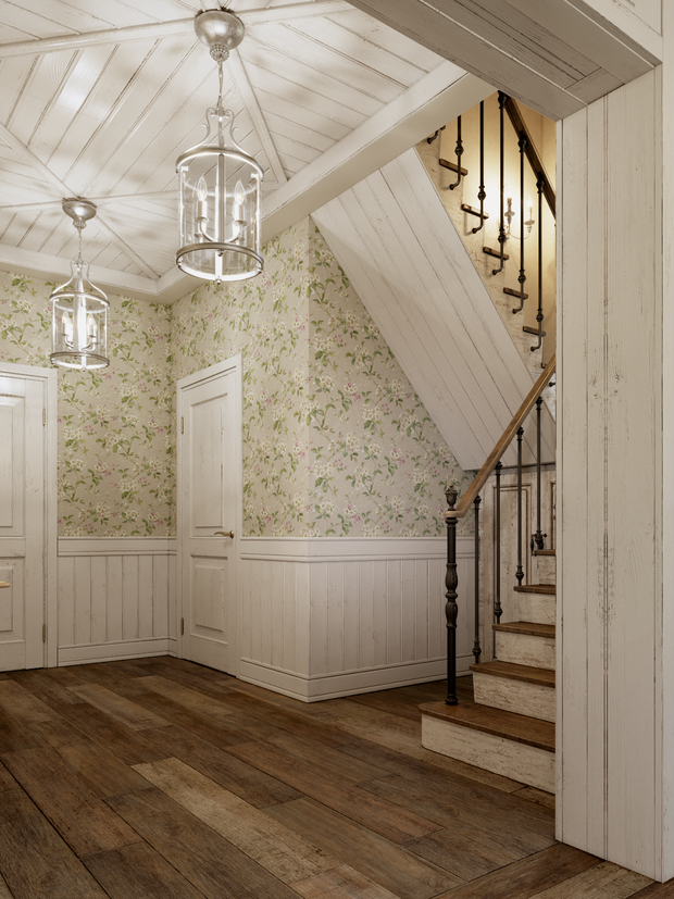 Фотография: Прихожая в стиле Прованс и Кантри, Эклектика, Дом, Проект недели, Санкт-Петербург, Блочный дом, 4 и больше, Более 90 метров, Евгений Жданов, КП «Вартемяги парк» – фото на INMYROOM