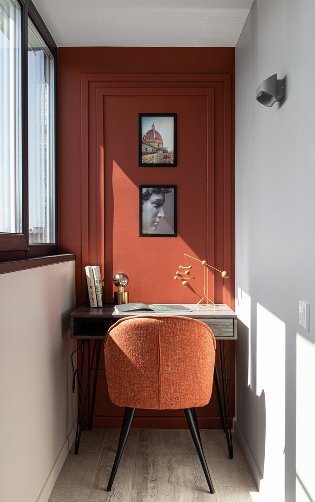 Фотография: Балкон в стиле Современный, Квартира, Проект недели, Москва, 2 комнаты, 40-60 метров, Евгения Акимова – фото на INMYROOM