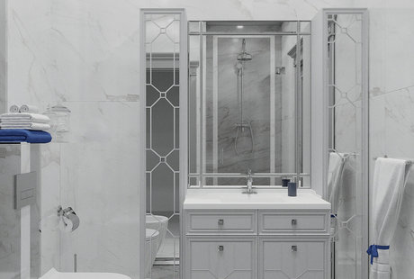 Квартира в "Воронцовском парке" в холодных тонах 