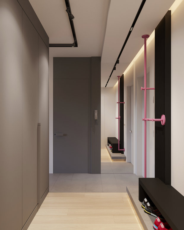 Фотография: Прихожая в стиле Лофт, Современный, Квартира, Проект недели, Санкт-Петербург, 2 комнаты, 60-90 метров, Dinamika Architects – фото на INMYROOM