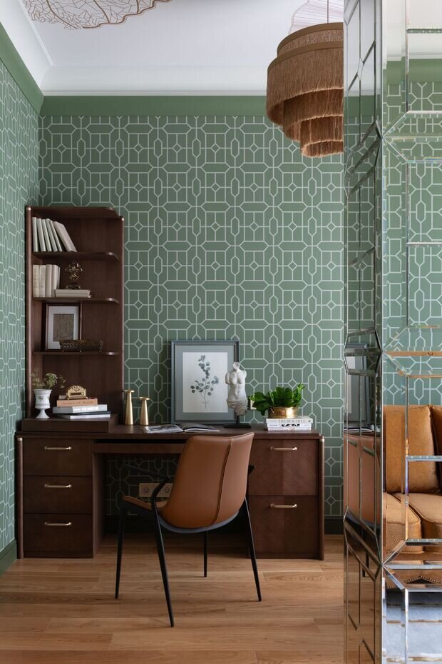 Фотография: Кабинет в стиле Современный, Эклектика, Квартира, Проект дня, Ростов-на-Дону, 3 комнаты, Более 90 метров, Эксклюзивные проекты, Алла Пляшник, Виктория Щербакова – фото на INMYROOM