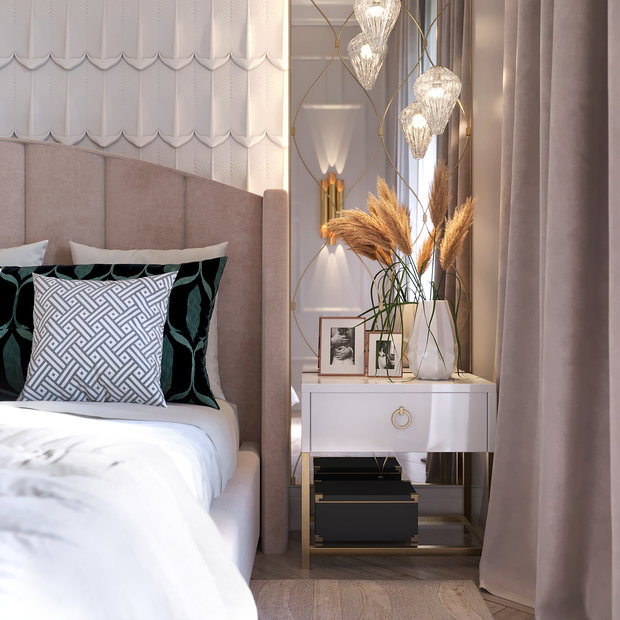 Фото из портфолио Нежная неоклассика – фотографии дизайна интерьеров на INMYROOM