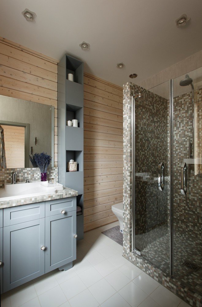 Фотография: в стиле , Современный, Дом, Проект недели, Черный, Зеленый, Бежевый, Дом и дача, Московская область, Шаболовка, дом из клееного бруса – фото на INMYROOM