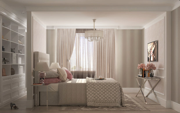 Фото из портфолио Спальня гостевая "Glamour" – фотографии дизайна интерьеров на INMYROOM