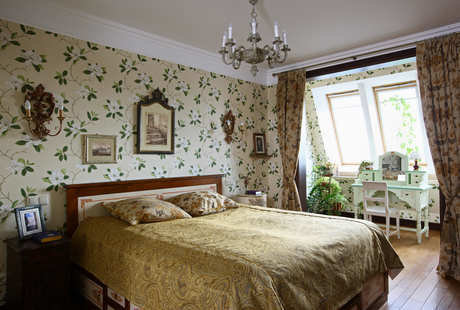 Спальня в традиционном стиле. Квартира в Москве 190 м.кв.