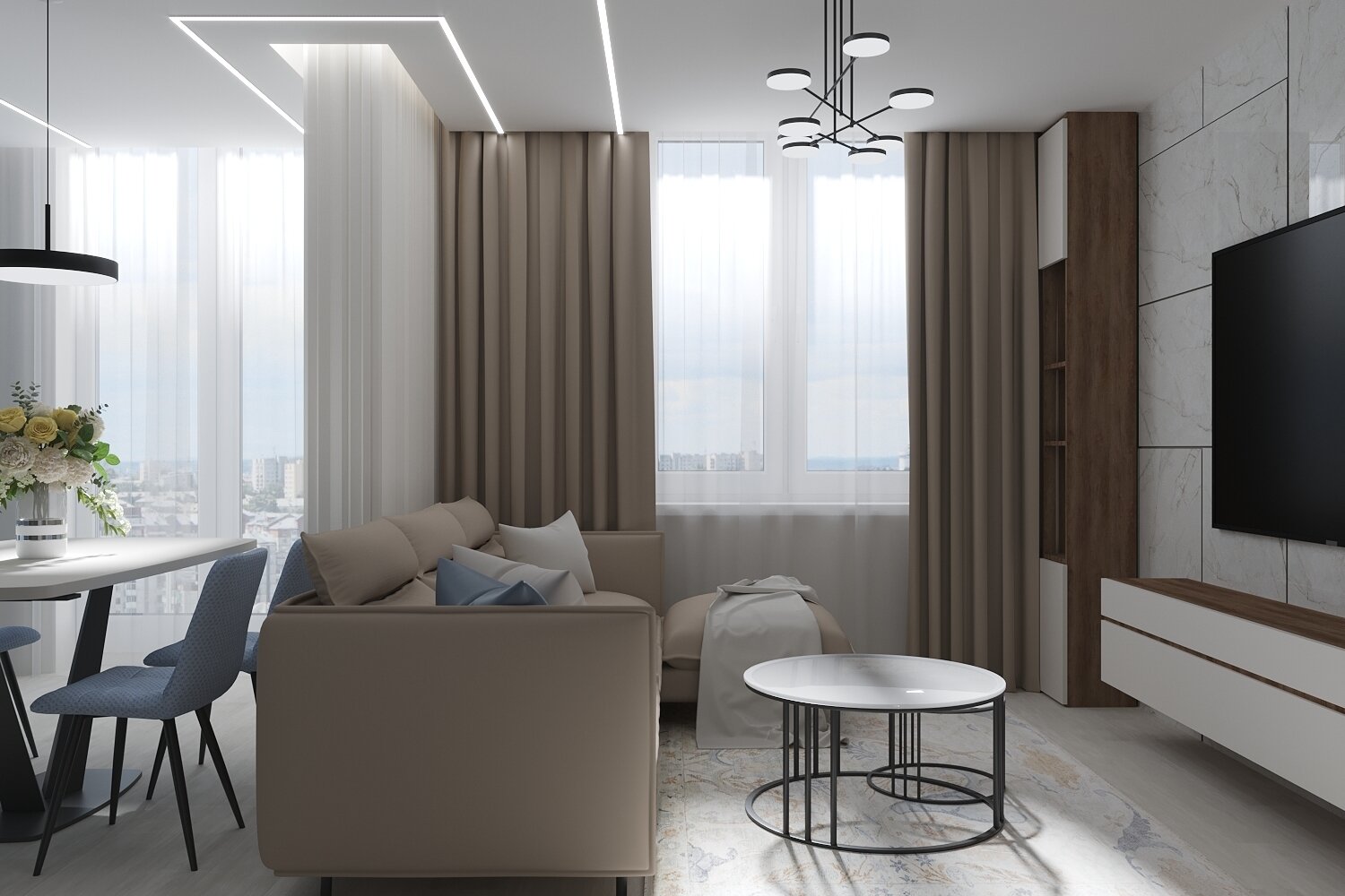 Фото из портфолио Интерьер трёхкомнатной квартиры в ЖК "Арт Квартал" – фотографии дизайна интерьеров на INMYROOM Фото из портфолио Интерьер трёхкомнатной квартиры в ЖК "Арт Квартал" – фотографии дизайна интерьеров на INMYROOM