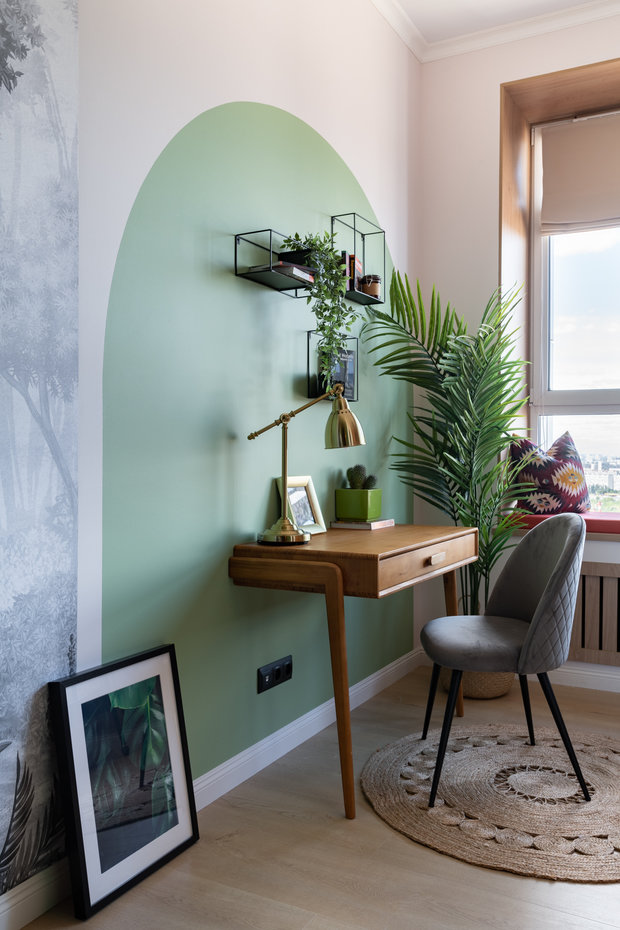 Фотография: Кабинет в стиле Скандинавский, Эклектика, Современный, Малогабаритная квартира, Квартира, Студия, Проект недели, Москва, до 40 метров, Вадим Бычков, Екатерина Бычкова – фото на INMYROOM