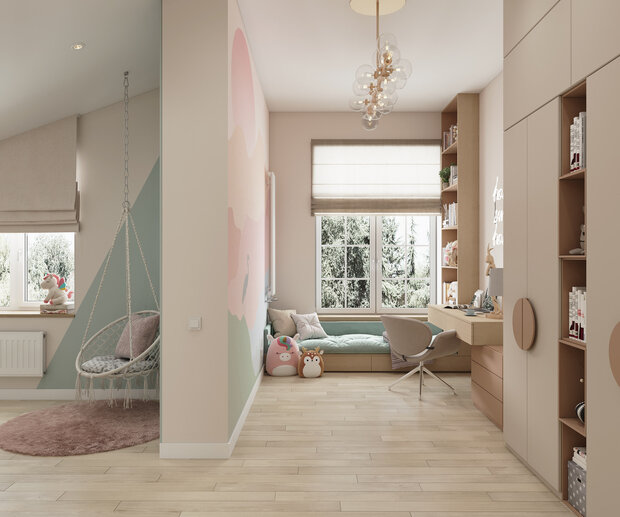 Фото из портфолио Проект квартиры для семьи с детьми – фотографии дизайна интерьеров на INMYROOM