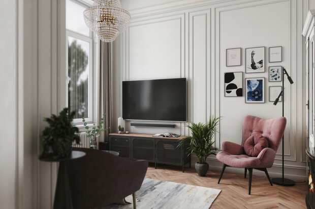 Фотография: Гостиная в стиле Классический, Современный, Эклектика, Квартира, Проект недели, Одинцово, Монолитный дом, 2 комнаты, 40-60 метров, Andrei Lobin Design Buro, Андрей Лобин – фото на INMYROOM