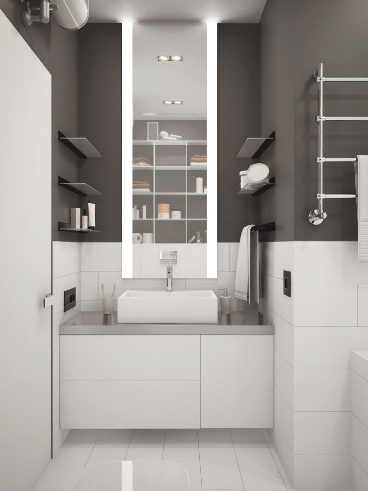 Фотография: Ванная в стиле Современный, Малогабаритная квартира, Квартира, Студия, Минимализм, Проект недели, Киев, Монолитный дом, до 40 метров, We Create Studio – фото на INMYROOM Фотография: Ванная в стиле Современный, Малогабаритная квартира, Квартира, Студия, Минимализм, Проект недели, Киев, Монолитный дом, до 40 метров, We Create Studio – фото на INMYROOM