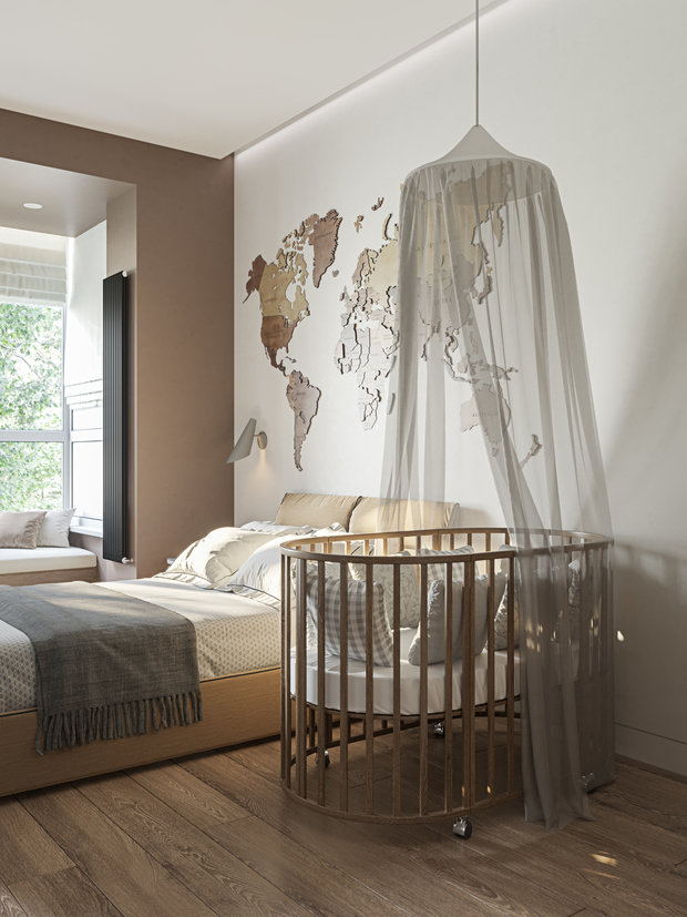 Фотография: Спальня в стиле Современный, Квартира, Проект недели, Москва, 3 комнаты, Более 90 метров, L. DesignStudio, Анна Лях – фото на INMYROOM