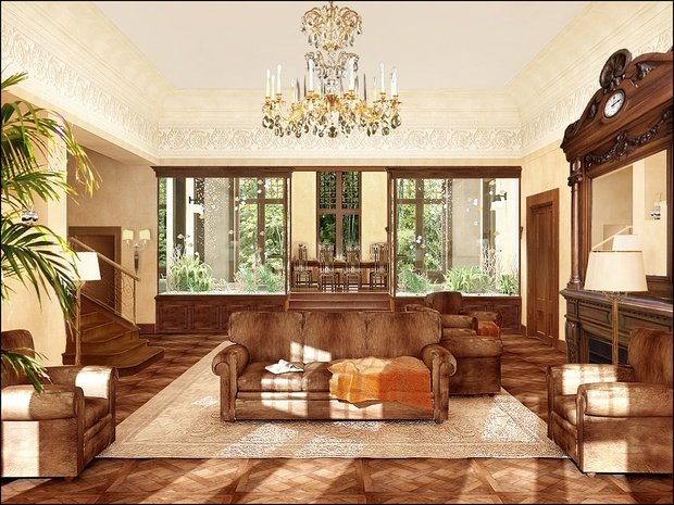 Фото из портфолио Интерьер в стиле Райта – фотографии дизайна интерьеров на INMYROOM