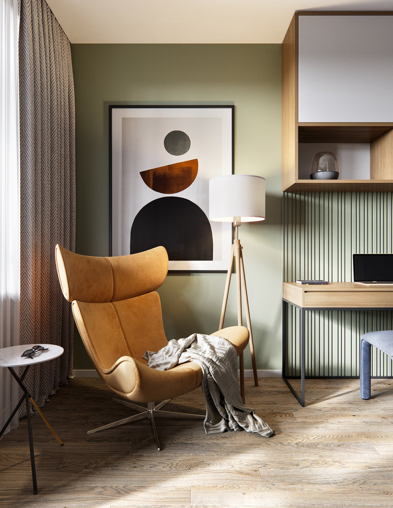 Фотография: Кабинет в стиле Современный, Скандинавский, Квартира, Проект недели, Санкт-Петербург, 3 комнаты, 60-90 метров, Олег Минц – фото на INMYROOM