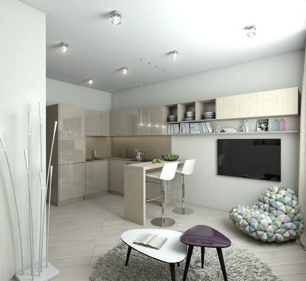 Фото из портфолио Кухни - визуализации – фотографии дизайна интерьеров на INMYROOM