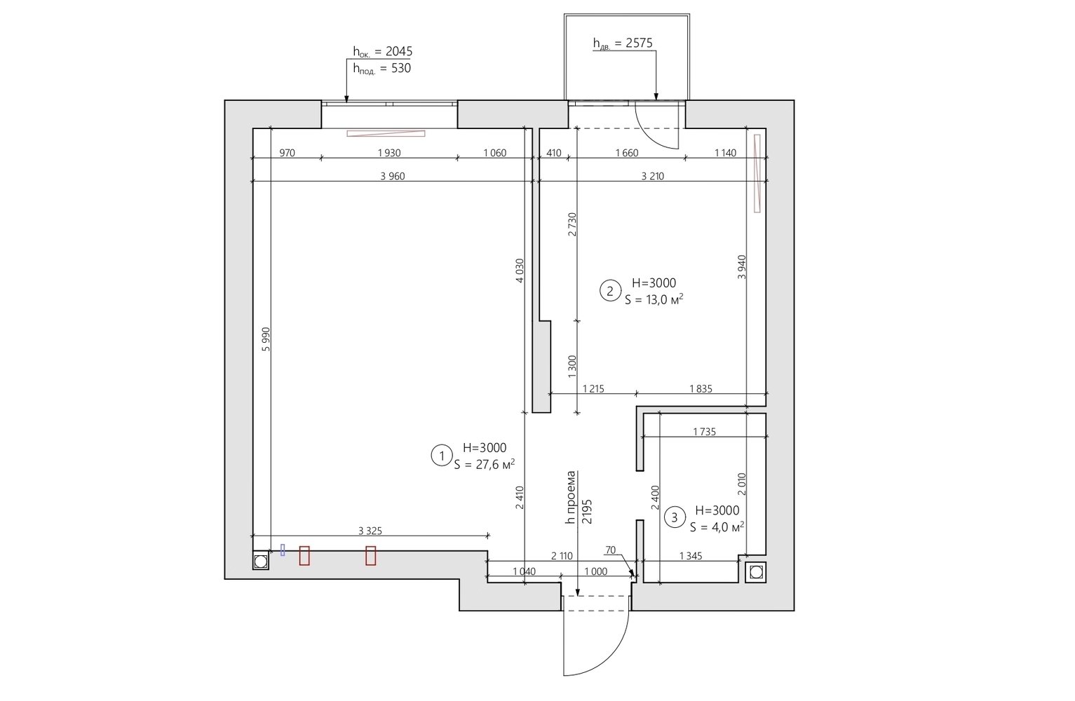 Обмерный план Обмерный план