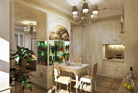 Квартира 120 м2 в классике с элементами востока