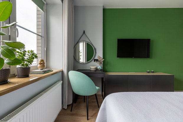 Фотография: Спальня в стиле Современный, Квартира, Проект недели, Санкт-Петербург, 3 комнаты, 60-90 метров, SnetDesign, Екатерина Безъязычная – фото на INMYROOM