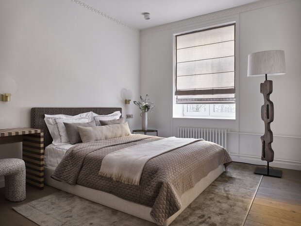 Фотография: Спальня в стиле Современный, Эклектика, Квартира, Проект дня, Москва, Сталинка, Кирпичный дом, 3 комнаты, Более 90 метров, Ирина Фролочкина, Артём Ерыков – фото на INMYROOM