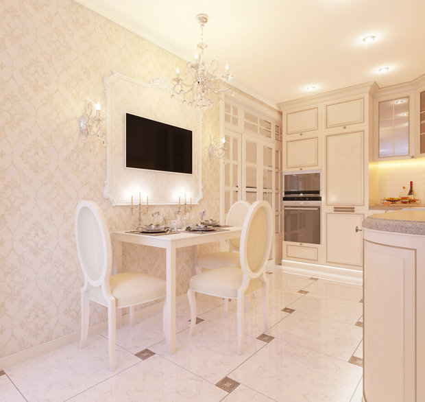 Фото из портфолио Яркая неоклассика в 3-х комнатной квартире – фотографии дизайна интерьеров на INMYROOM