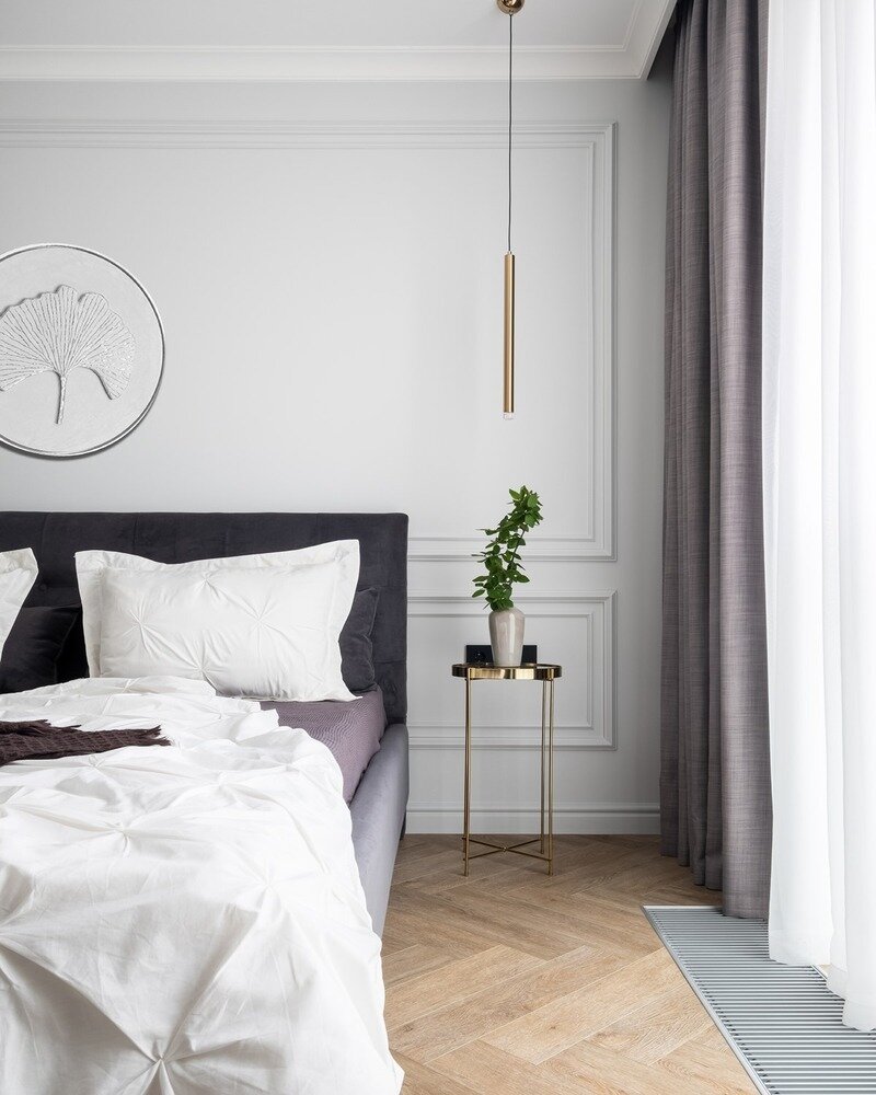 Фотография: Спальня в стиле Современный, Классический, Квартира, Проект недели, Москва, Марина Козлова, 3 комнаты, 60-90 метров, ColorCode Interiors – фото на INMYROOM