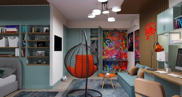 Фото из портфолио Комната мальчика в частном доме – фотографии дизайна интерьеров на INMYROOM