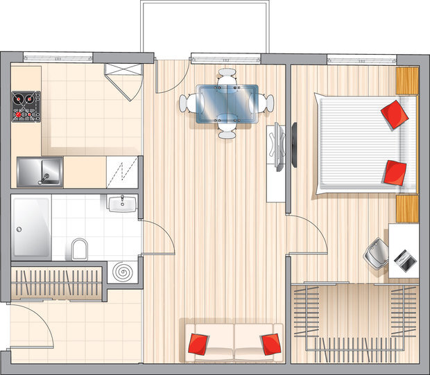 Фотография: Планировки в стиле , Квартира, Дома и квартиры, IKEA, Проект недели – фото на INMYROOM