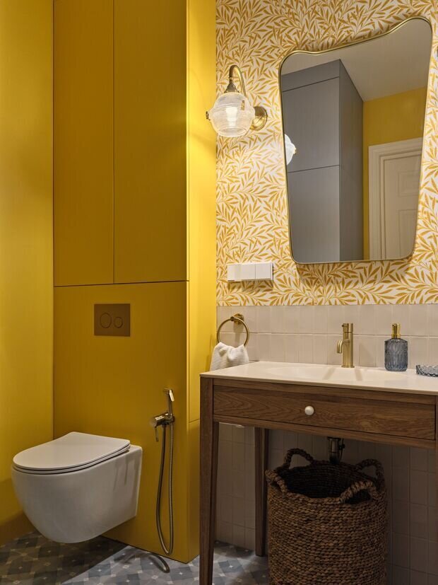 Фотография: Ванная в стиле Современный, Квартира, Проект дня, Новосибирск, Сталинка, 3 комнаты, 60-90 метров, ремонт сталинки, дизайн кухни в сталинке, современный/скандинавский, фото интерьера, дизайн интерьера фото, фото кухни, Анастасия Рыбина, Елена Дьяконова – фото на INMYROOM