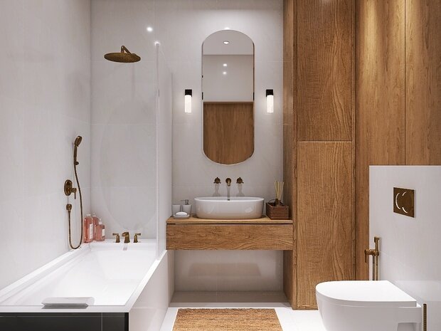 Фото из портфолио Санузел в стиле Джапанди – фотографии дизайна интерьеров на INMYROOM