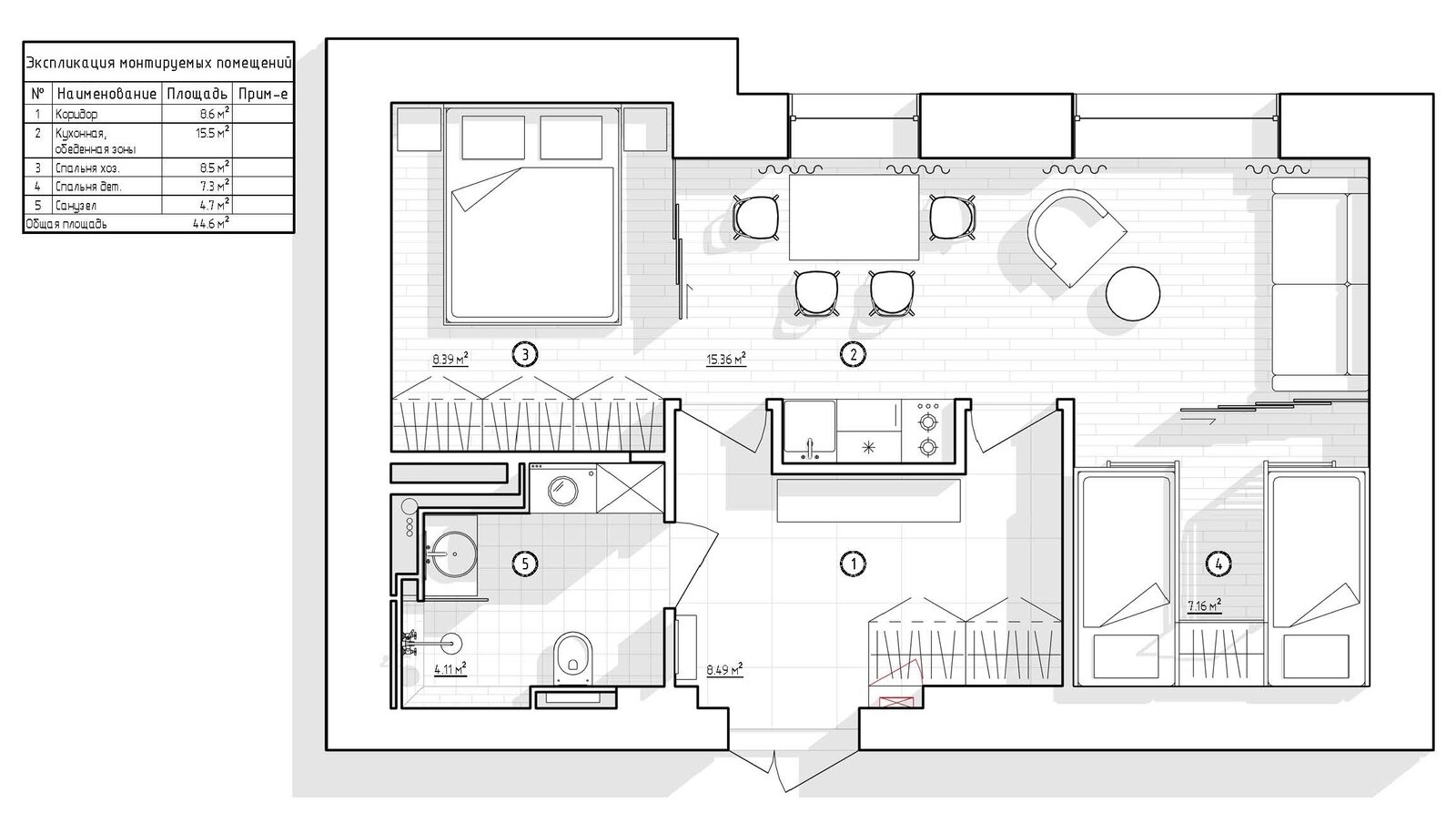 Фотография: Планировки в стиле , Современный, Малогабаритная квартира, Квартира, Студия, Проект недели, Санкт-Петербург, Кирпичный дом, 40-60 метров, Interior Design by Margo, Маргарита Мережнюк – фото на INMYROOM