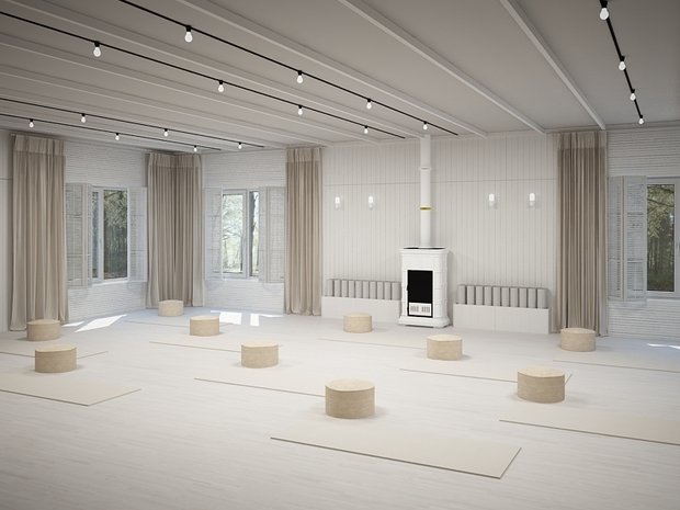 Фото из портфолио Йога-холл – фотографии дизайна интерьеров на INMYROOM